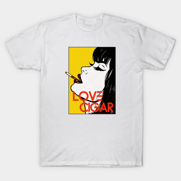 Love cigar T-Shirt by psninetynine